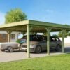 Carport double WEKA 609 Imprégné 604 x 812 cm