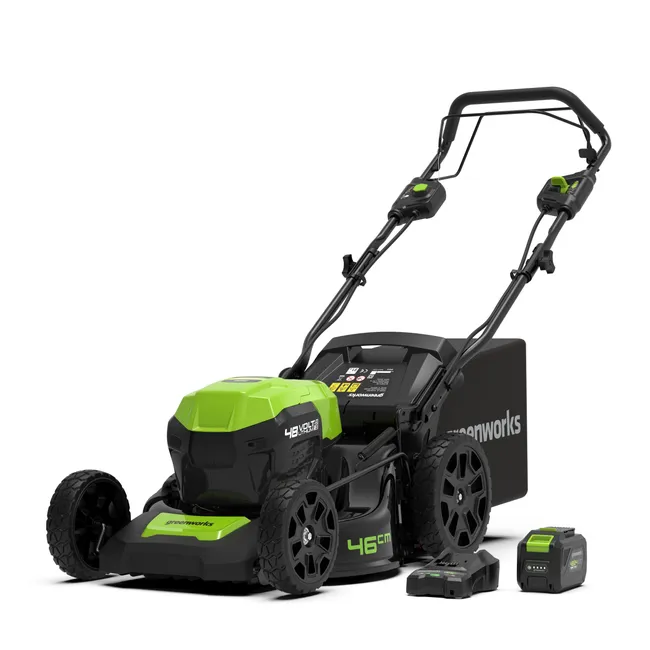 Tondeuse sur batterie GREENWORKS , 48 V, l.46 cm
