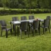 Dmora Rattan d'extérieur Susa, rectangulaire manger, table de jardin extensible