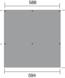Carport double WEKA 609 imprégné 604 x 621 cm – Image 4