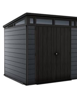 Abris de jardin gris anthracite CORTINA 97 en résine KETER 6m²