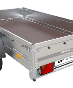 Remorque voiture simple essieu Unitrailer Garden Trailer 230 x 125 cm avec timon fixe 500/750 kg