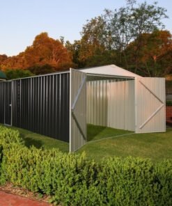 Garage en acier Zincalume Colorbond EASYSHED 19,55m² grande hauteur et largeur