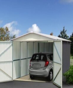 Garage métal YARDMASTER anthracite 15,50m² + kit d’ancrage inclus – Image 4