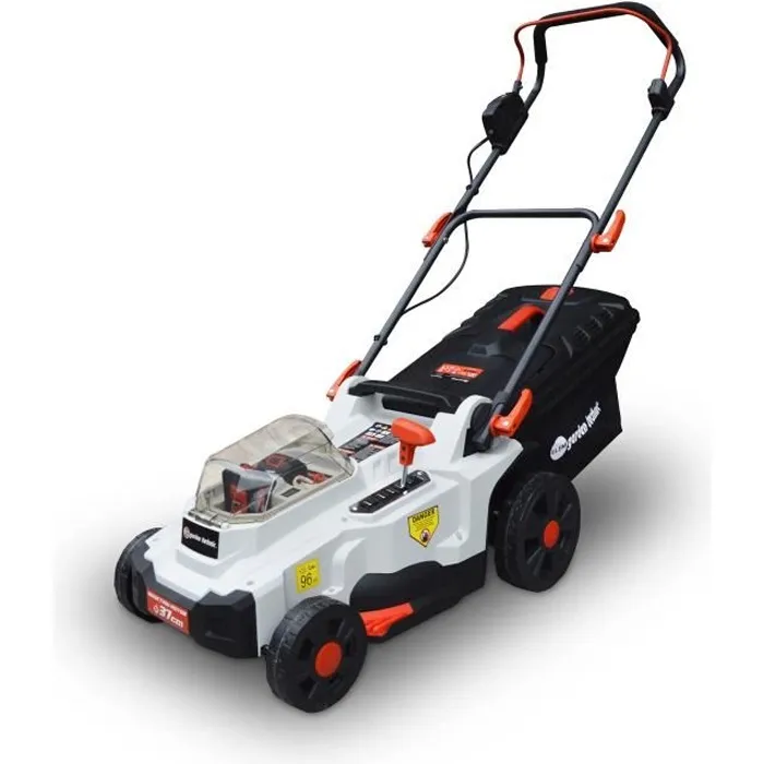 Tondeuse à batterie 37cm 40V - ELEM - TDE40V37-LI2BF - Fonction mulching - Moteur à induction